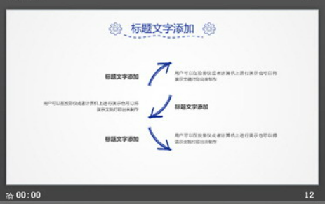 蓝色手绘商务PPT模板3