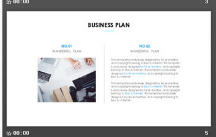 精致蓝色渐变背景的欧美商务PPT模板1