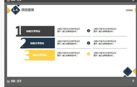 精致蓝黄配色商业计划书PPT模板1
