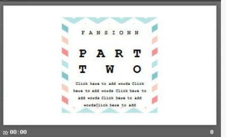 红绿清新时尚波纹折线PPT模板2