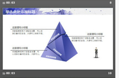 创意蓝色烟雾PPT模板2