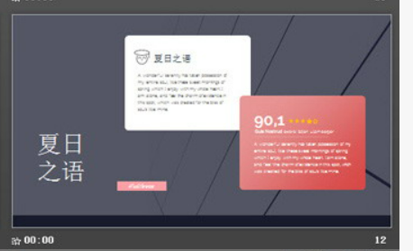 唯美花鸟背景夏日之语PPT模板2