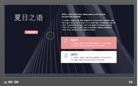 唯美花鸟背景夏日之语PPT模板3