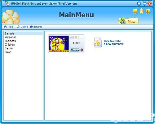 iPixSoft Flash ScreenSaver Maker1