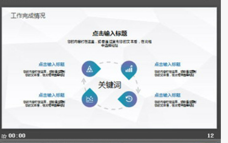 清爽简洁办公桌面背景的工作总结PPT模板2