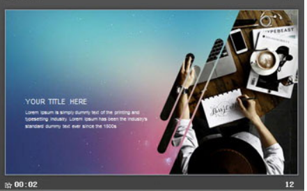 简洁蓝紫渐变iOS风格PPT模板2