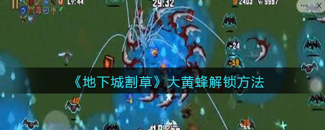 地下城割草大黄蜂怎么解锁