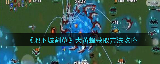 地下城割草大黄蜂怎么获取