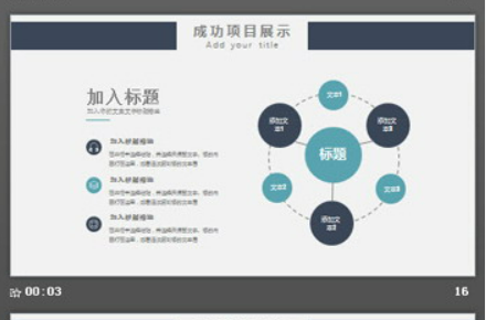 蓝色稳重办公主题的商务计划PPT模板2