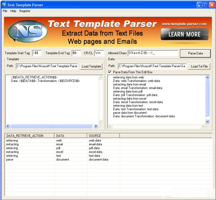 Text Template Parser1