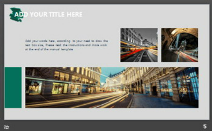 欧美简洁绿色油画笔触背景PPT模板1