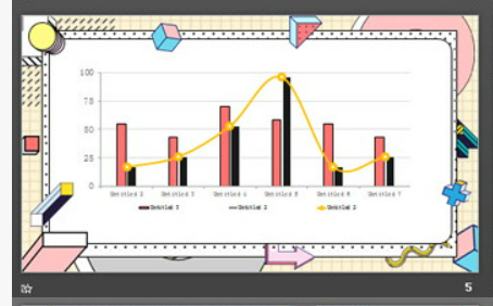 时尚孟菲斯风格艺术设计PPT模板1