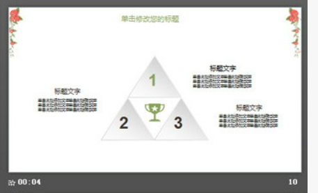小清新韩范花卉边框PPT模板2