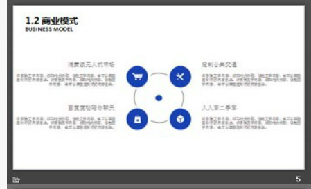 蓝色写字楼背景的商业计划书PPT模板1