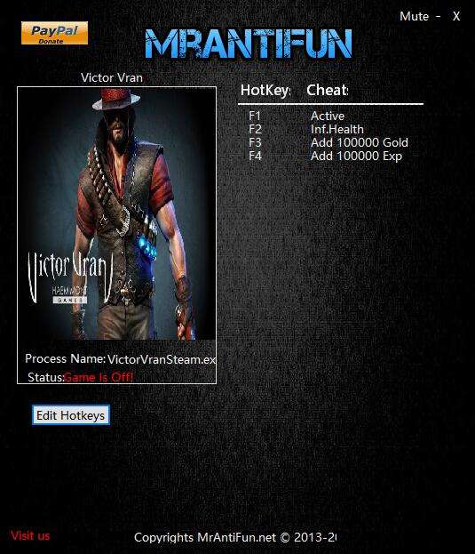 维克多弗兰三项修改器MrAntiFun版1