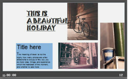 欧美风城市旅行相册PPT模板2