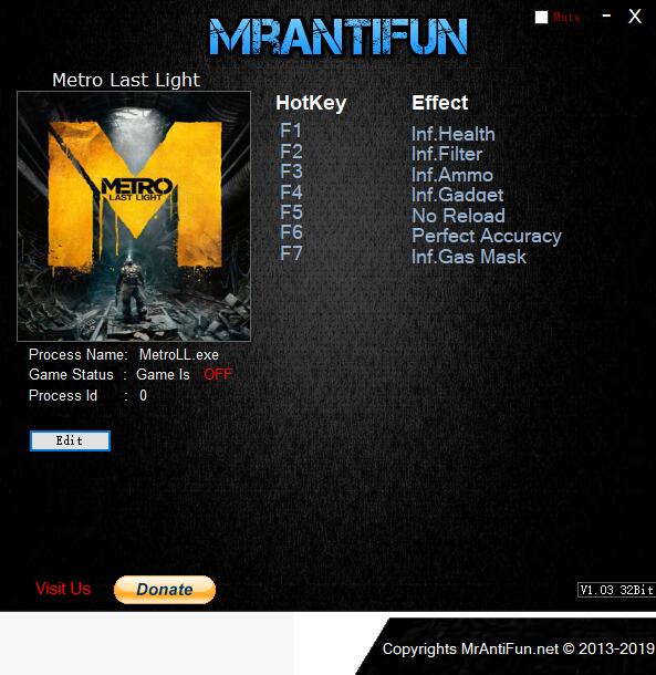 地铁：最后的曙光八项修改器MrAntiFun版1