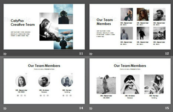 欧美黑白音乐主题PPT模板2