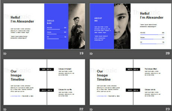 欧美黑白音乐主题PPT模板3