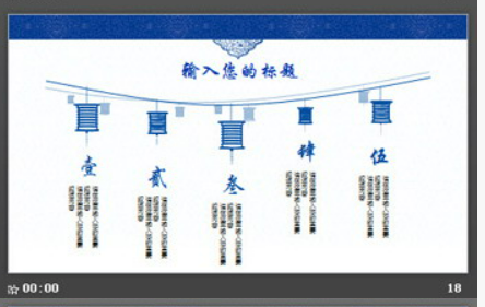 精致青花瓷主题中国风PPT模板3