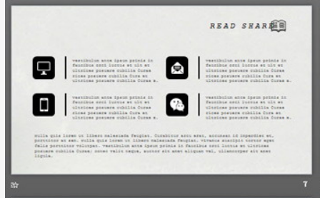 简洁书籍枫叶背景的读书分享会PPT模板1