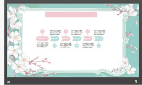 清新唯美韩范花卉背景艺术设计PPT模板1