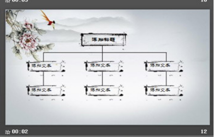 水墨山水画背景PPT模板2