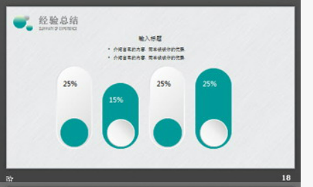绿色微立体圆点背景工作总结PPT模板3