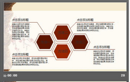 古典水墨竹子梅花背景的道德讲堂PPT模板3