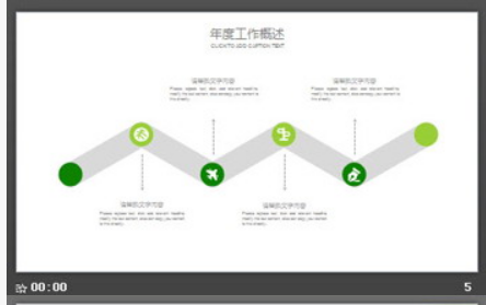 绿色清新手绘植物工作计划PPT模板1