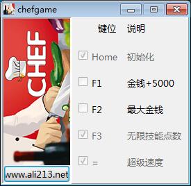 厨师：餐厅大亨四项修改器1