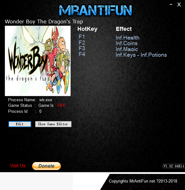 神奇男孩3：龙之陷阱五项修改器MrAntiFun版1