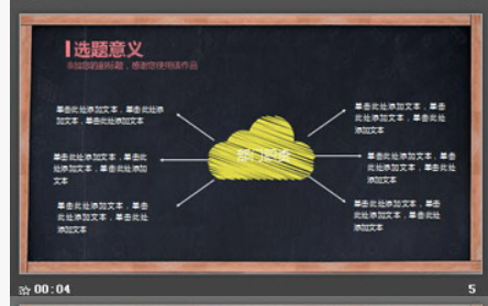 创意黑板粉笔手绘风格毕业答辩PPT模板1