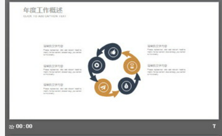 金色欧美海边城市PPT模板1