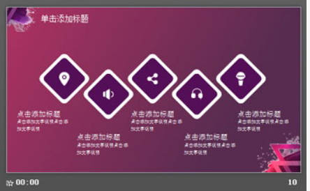 紫色个性时尚个人述职报告PPT模板2