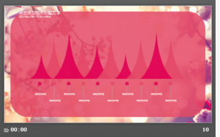 粉色唯美樱花PPT模板2