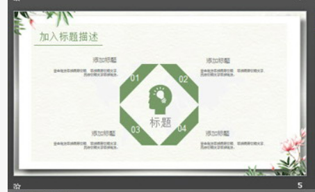 鸟语花香花鸟艺术PPT模板1