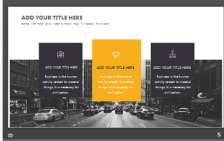 欧美商业建筑背景的商务PPT模板1