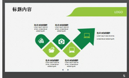 绿色通用简洁扁平化商务汇报PPT模板1