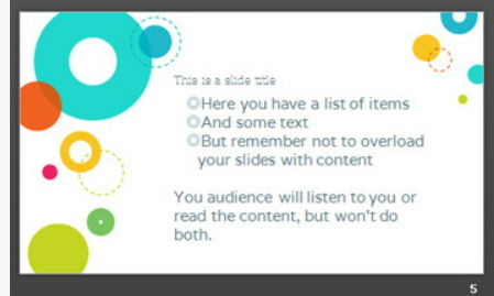 时尚彩色气泡圆圈背景PPT模板1