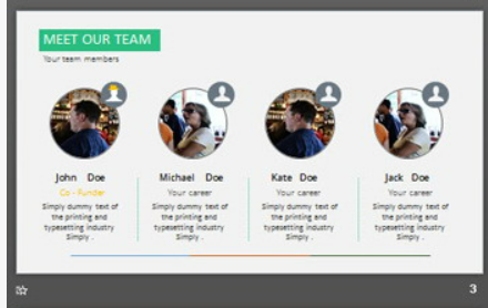 彩色圆点背景的欧美商务幻灯片模板1