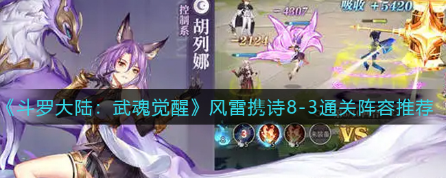斗罗大陆武魂觉醒风雷携诗8-3通关阵容是什么