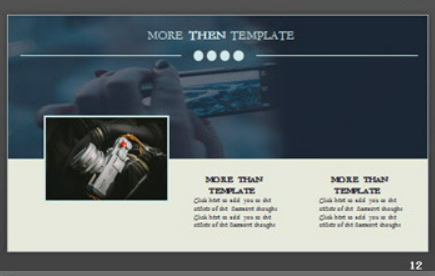 大气沿海发达城市背景的公司简介PPT模板3