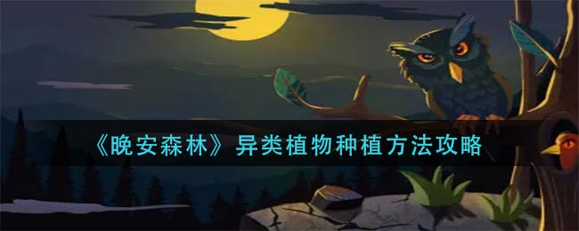 晚安森林异类植物怎么种植