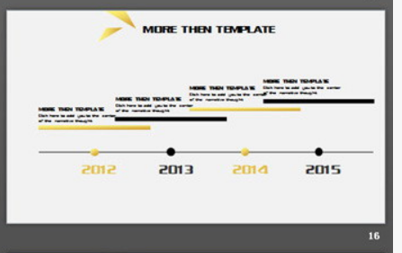 欧美街道图片背景的黑金商务PPT模板3