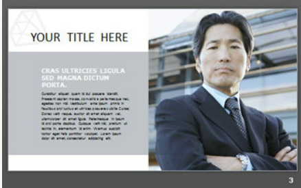 欧美蓝灰扁平化商务PPT模板1