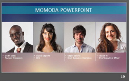 紫色渐变iOS风格商务PPT模板2