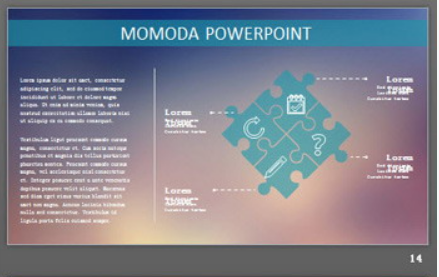 紫色渐变iOS风格商务PPT模板3