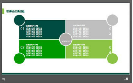绿色简洁多边形背景的通用工作汇报PPT模板2