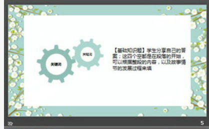 韩范唯美小花背景的淡雅艺术PPT模板1